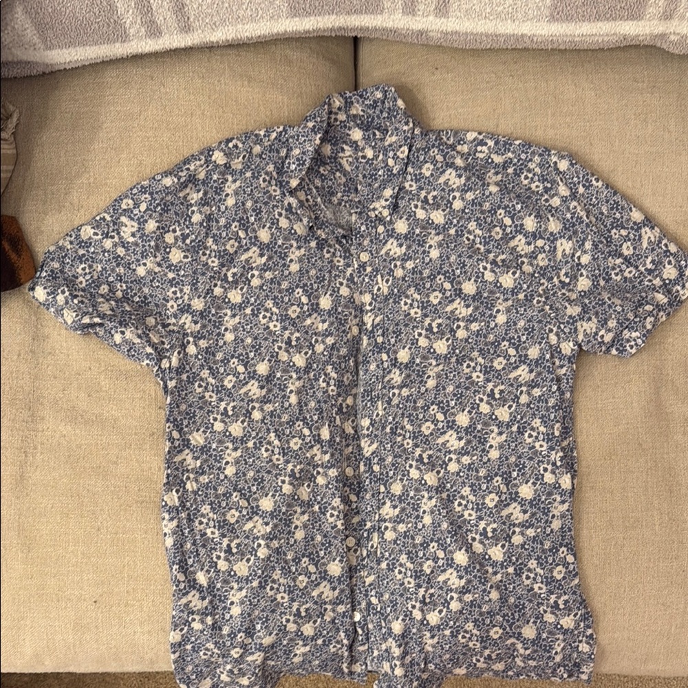 Men's Blue Floral Shirt